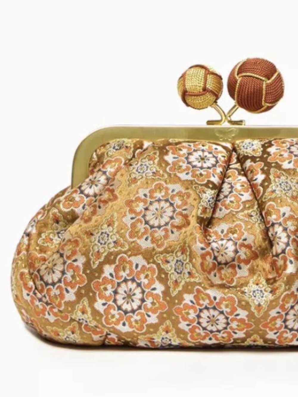 NEW: Rare Weekend Max Mara Pasticcino Jacquard Clutch Bag